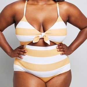Mustard One Piece Swimsuit